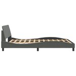 vidaXL Cadre de lit sans matelas gris foncé 140x200 cm tissu