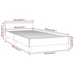 vidaXL Cadre de lit avec tête de lit Bleu foncé 90x190 cm Velours