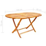 vidaXL Mobilier à dîner de jardin pliable 9 Pièces Bois d'acacia solide