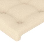 vidaXL Cadre de lit avec tête de lit Crème 160 x 200 cm Tissu