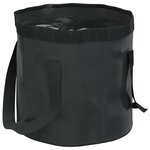 vidaXL Seaux pliables 2 Pièces noir 30 L PVC