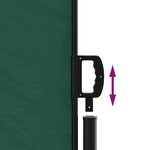 vidaXL Auvent latéral rétractable vert foncé 220x600 cm