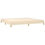 vidaXL Cadre de lit Crème 200 x 200 cm Tissu