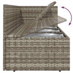 vidaXL Salon de jardin 6 Pièces avec coussins Gris Résine tressée