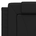 vidaXL Lit avec matelas noir 140x190 cm similicuir