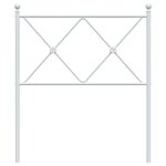 vidaXL Tête de lit métal blanc 80 cm