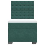 vidaXL Sommier à lattes de lit et matelas Vert foncé 80x200 cm Velours
