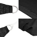 vidaXL Voile d'ombrage 160 g/m² Noir 2 5x5 m PEHD