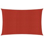 vidaXL Voile d'ombrage 160 g/m² Rouge 2x3 5 m PEHD