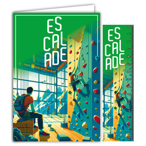 Carte ESCALADE sportive avec Enveloppe 12x17 5cm Pour sportif Grimpeur Grimpeuse champion(ne) Vitesse ou Bloc et difficulté - Collection Passion Sports des Jeux Olympiques - Fabriqué en France