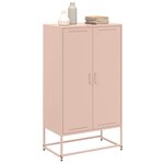 vidaXL Buffet haut rose 68 5x38 5x123 5 cm acier