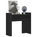 vidaXL Table console noir 100x35x90 cm bois d'ingénierie