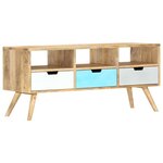 vidaXL Meuble TV 110x35x48 cm Bois de manguier massif