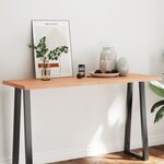 vidaXL Dessus de table bois massif traité bordure assortie
