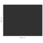 vidaXL Tapis de tente 400x500 cm Anthracite