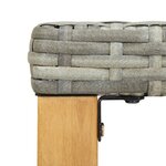 vidaXL Banc de jardin 120 cm Gris Résine tressée et bois d'acacia