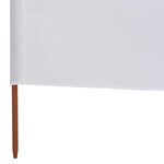 vidaXL Paravent 5 panneaux Tissu 600 x 80 cm Blanc sable