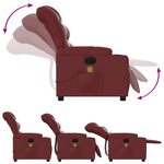 vidaXL Fauteuil de massage inclinable électrique rouge bordeaux