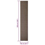 vidaXL Tapis Sisal naturel 66x350 cm Marron