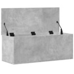 vidaXL Boîte de rangement gris béton 90x35x35 cm bois d'ingénierie