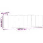 vidaXL Coussin de tête de lit rose 180 cm velours