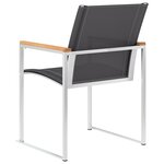 vidaXL Chaises de jardin 2 Pièces Textilène et acier inoxydable Gris