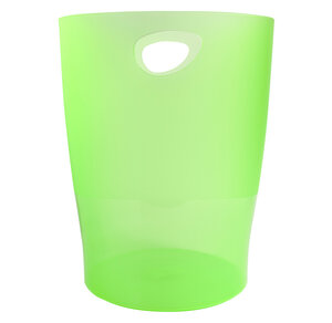 Corbeille à Papier ECOBIN Capacité de 15 litres H 33 cm Vert Pomme Transparent EXACOMPTA