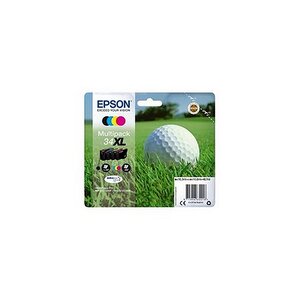 Epson 34xl c13t34764010 pack 4 cartouches noir/couleurs (balle de golf)