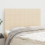vidaXL Têtes de lit 4 Pièces Crème 72x5x78/88 cm Tissu