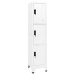 vidaXL Armoire à casiers Blanc 38x45x180 cm Acier