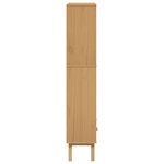vidaXL Bibliothèque à 4 niveaux OLDEN gris marron bois de pin massif