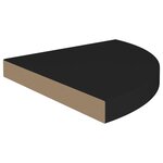 vidaXL Étagères d'angle flottantes 2 Pièces noir 35x35x3 8 cm MDF