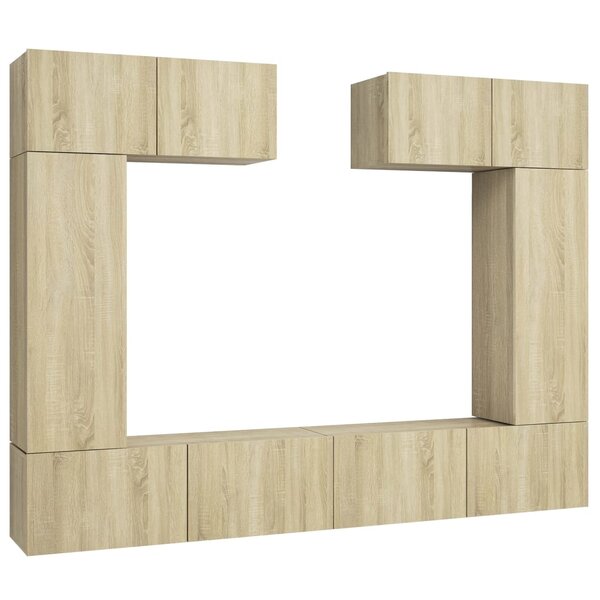 vidaXL Ensemble de meuble TV 6 Pièces Chêne sonoma Bois d'ingénierie