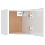 vidaXL Tables de chevet 2 Pièces Blanc brillant 30 5x30x30 cm