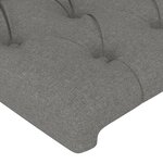 vidaXL Têtes de lit 2 Pièces Gris foncé 80x7x78/88 cm Tissu