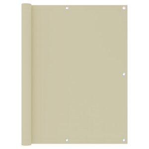 vidaXL Écran de balcon Crème 120x400 cm Tissu Oxford
