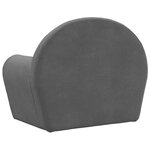 vidaXL Canapé pour enfants anthracite peluche douce