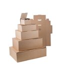 (lot  50 boîtes) boîte postale brune 215 x 155 x 100mm