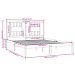 vidaXL Cadre de lit Blanc Bois de pin massif 160x200 cm