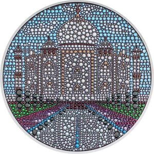 Pièce de monnaie en Argent 20 Dollars g 93.3 (3 oz) Millésime 2024 Dot Art TAJ MAHAL