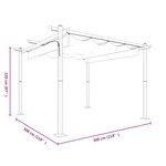 vidaXL Tonnelle de jardin avec toit rétractable 3x3 m Crème