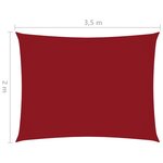Vidaxl voile de parasol tissu oxford rectangulaire 2x3 5 m rouge