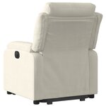 vidaXL Fauteuil inclinable électrique crème velours