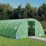 vidaXL Serre avec cadre en acier vert 72 m² 18x4x2 m
