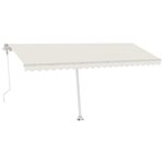 vidaXL Auvent automatique sur pied 500x300 cm Crème