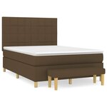 vidaXL Sommier à lattes de lit avec matelas Marron foncé 140x200 cm