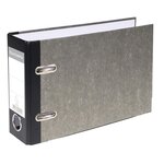 Classeur à levier papier marbre gris dos de 70mm - A5 horizontal. - Gris-dos noir EXACOMPTA