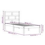 vidaXL Cadre de lit sans matelas bois massif