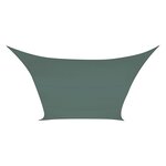 Perel Voile d'ombrage carrée 3 6 m Gris vert