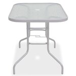 vidaXL Ensemble à manger d'extérieur 8 Pièces Acier et textilène Gris